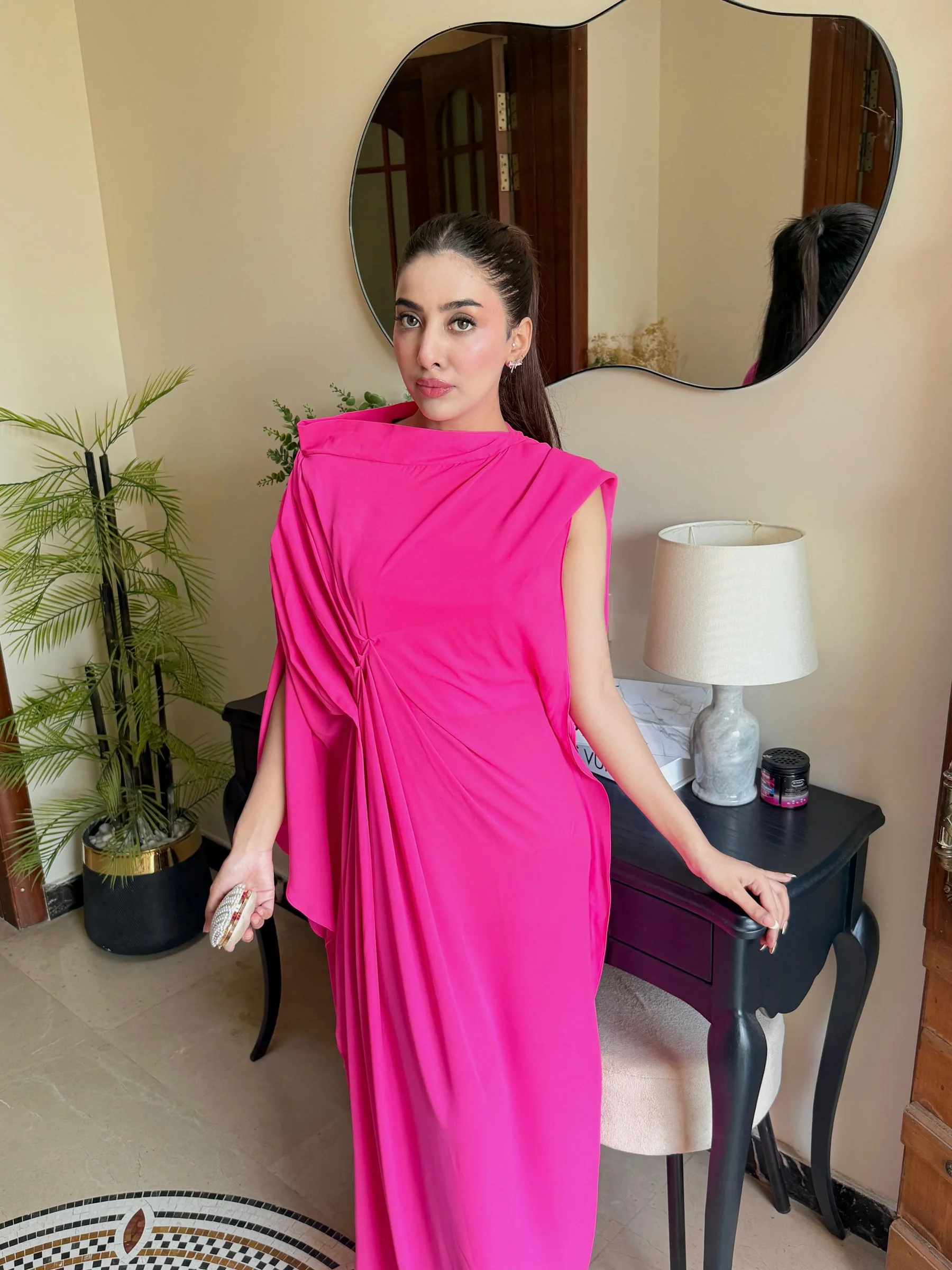Electric Pink Drape